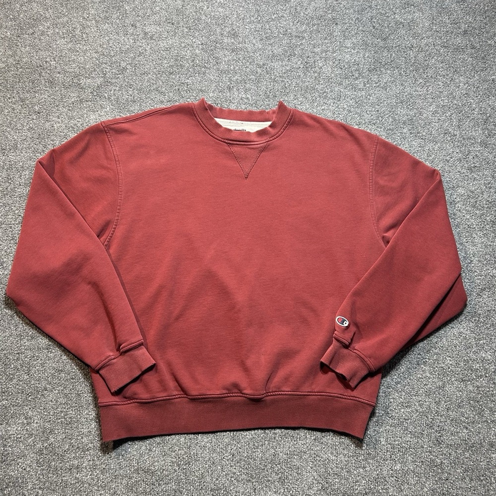 Vintage Champion 90s Y2K Maroon Crewneck Pullover Sweatshirt Classic Size Large